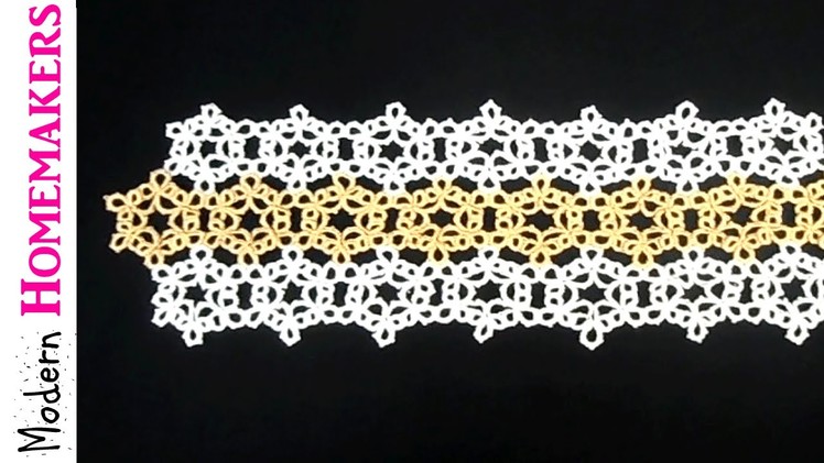 Tatted Snowflake Table Runner Part 2