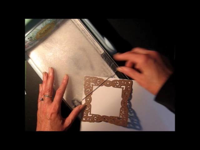 Tip: Make ornate corners on large scrapbook layouts or mini albums with regular Spellbinder dies