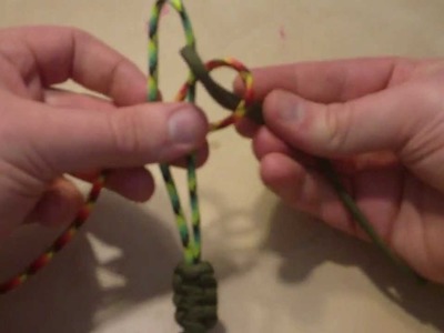 Two color Cobra stitch paracord pattern how to DIY