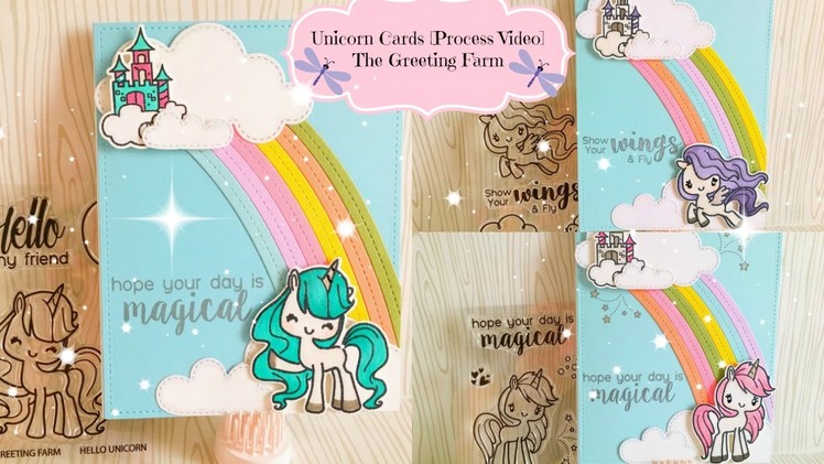 Unicorn Cards | Process Video | The Greeting Farm Stamps 