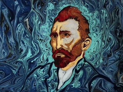 Van Gogh with Ebru Art ( short )