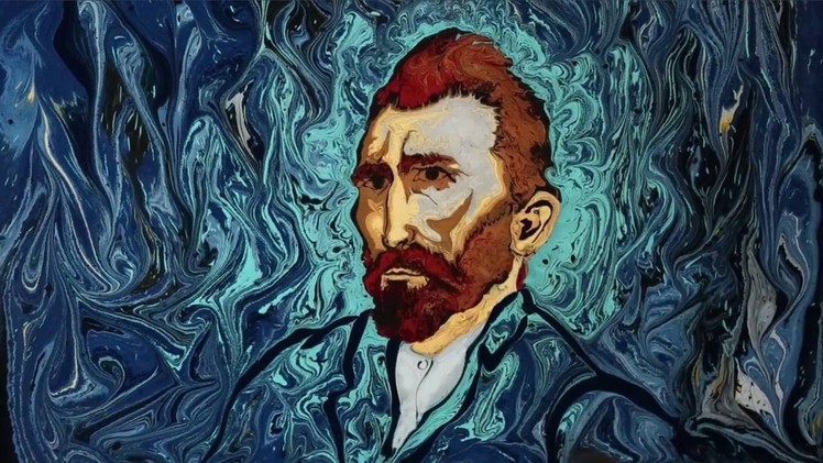 Van Gogh with Ebru Art ( short )