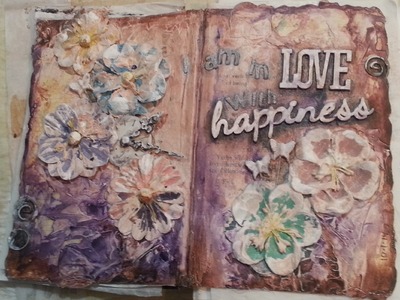 Art journal challenge using an Altered old Book