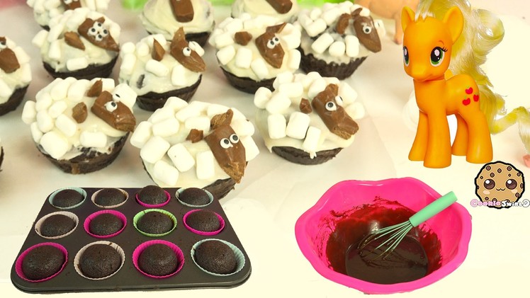 Baking Chocolate & Marshmallow Lambs Cupcakes For My Little Pony AppleJack - Cookieswirlc