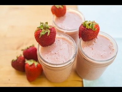 BEST Strawberry Banana Smoothie - DAIRY FREE | Simply Bakings
