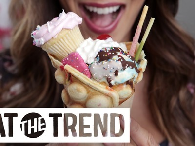 Birthday Bubble Waffle Ice Cream Cones | Eat the Trend