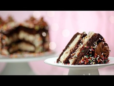 Cookie Dough Confetti Brownie Cake Recipe | Just Add Sugar