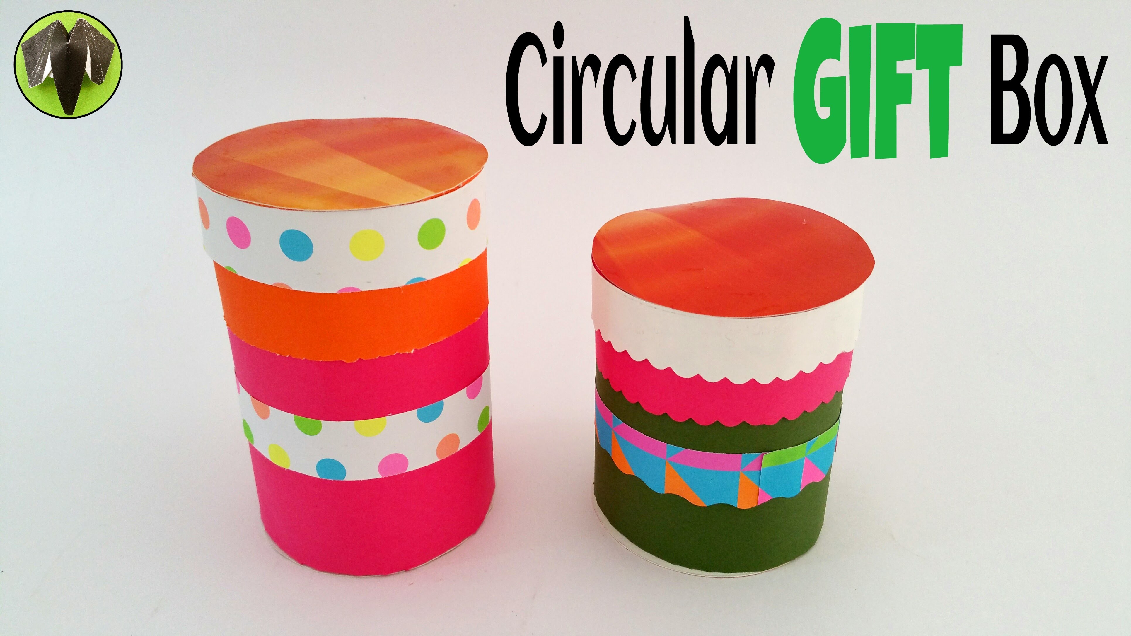 Circle box. Easy DIY Round Gift Box. Round Gift Box. Circle Gift Box. Circular Gift.