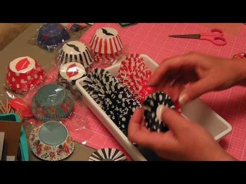 Cupcake liner rosettes tutorial