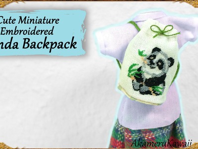 Cute Miniature Panda Backpack - Embroidery Doll Tutorial