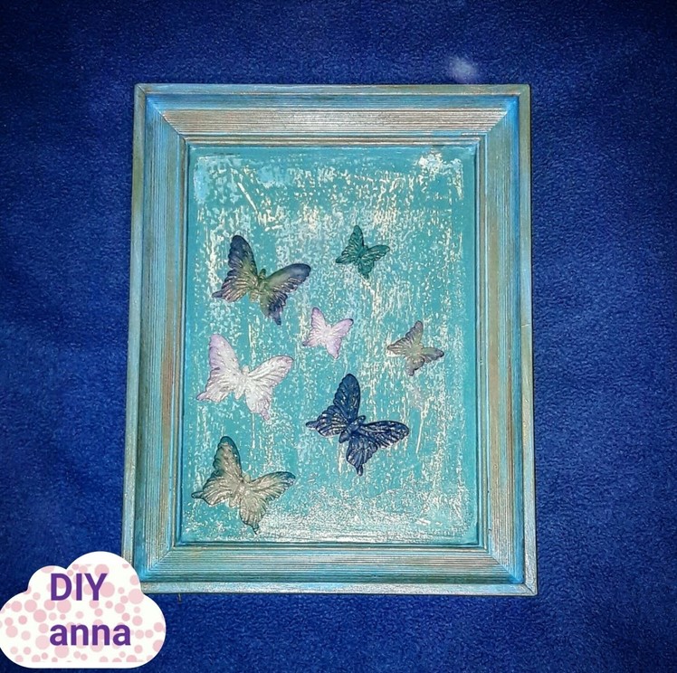 Decoupage shabby chic photo frame with antique paste DIY ideas decorations craft tutorial