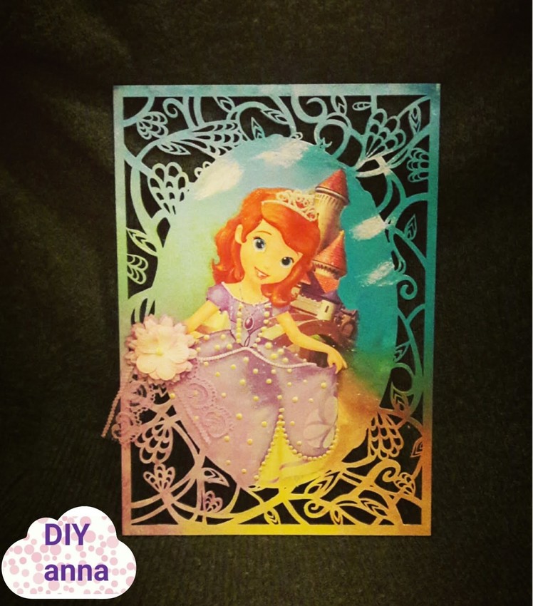 Decoupage Sofia The First wooden decoration DIY ideas decorations craft tutorial