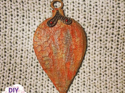 Decoupage with patina effect reagent and terracota paste DIY ideas decorations craft tutorial