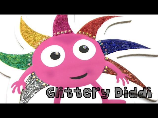 Diddi from Babblarna - DIY Glitter glue & Rhinestone Craft!