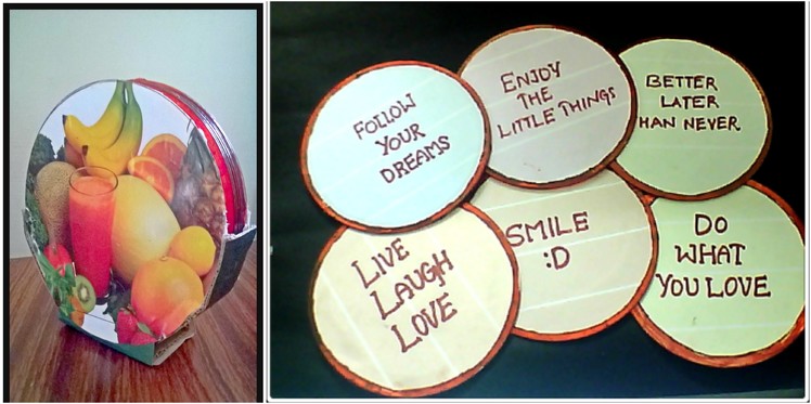 DIY CD quote coasters ||CD craft ideas || Best of waste from CD