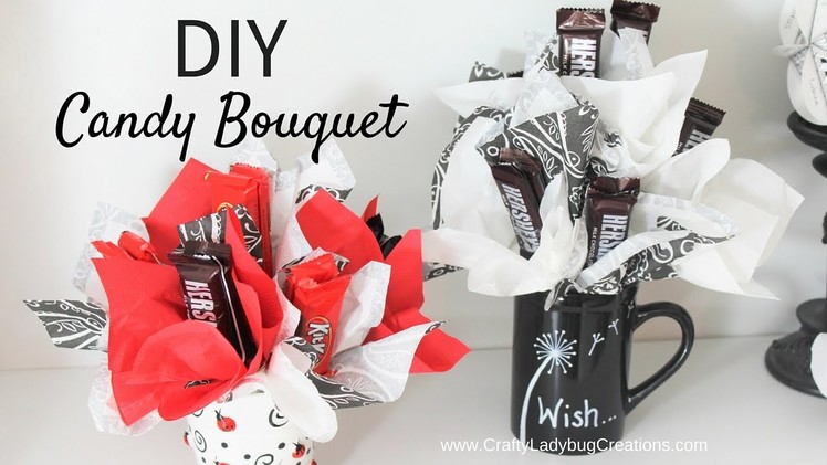 DIY Craft and Candy Bouquet Tutorial by Crafty Ladybug Creations