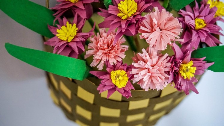 DIY Craft Ideas | Paper Flower Basket | HandiWorks #70