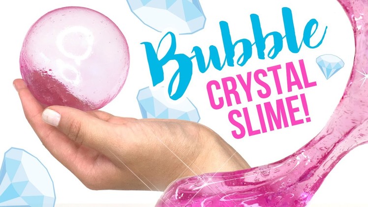 DIY Crystal Slime BUBBLES You Can HOLD!! Made Using DIY Eyedrop Slime - No Borax, No Detergent!