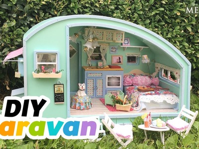 DIY Dollhouse Summer Caravan - Super Relaxing Miniature Tutorial