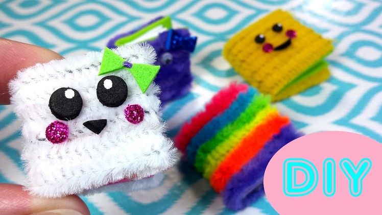 DIY Furry Fuzzy Miniature Doll Notebooks - School Supplies