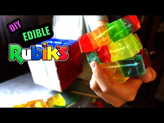 DIY GIANT Rubik's Cube Edible Gummy!! 2 Versions