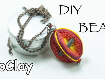 DIY jewelry - Bead pendant with an effect of surface intersections