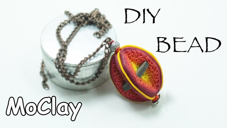 DIY jewelry - Bead pendant with an effect of surface intersections