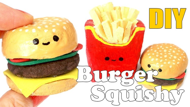DIY Mini Burger Squishy Tutorial (Make Up Sponge)