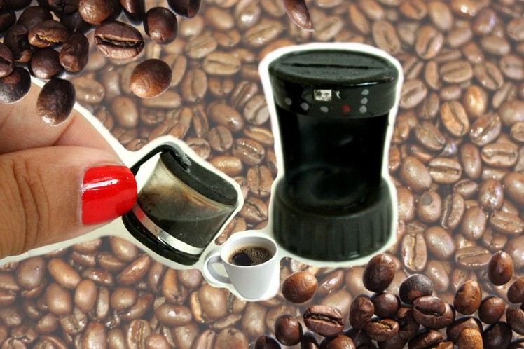 DIY MINIATURE Coffeemaker ( REALLY WORKS!!) tutorial | Binkybee