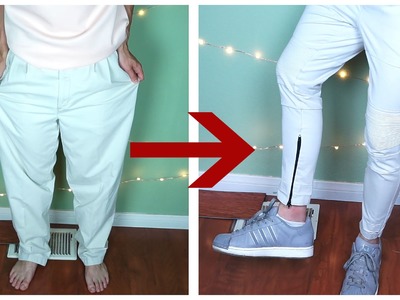DIY: Oversized pants to zipped biker pants | KAD Transformation #13