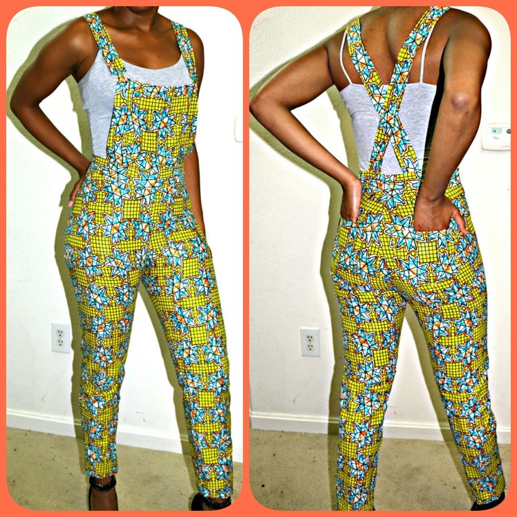 DIY PINTREST AFRICAN PRINT JUMPER. DUNGAREE