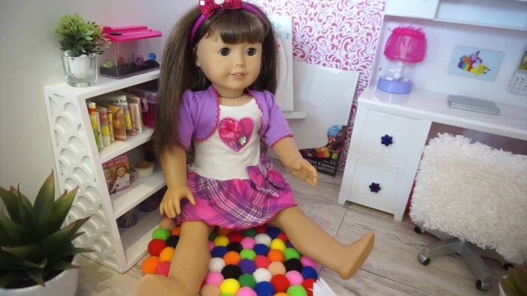 DIY Pom Pom Rug for American Girl Dolls