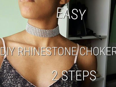 DIY Rhinestone Choker | BeyondTheSuede