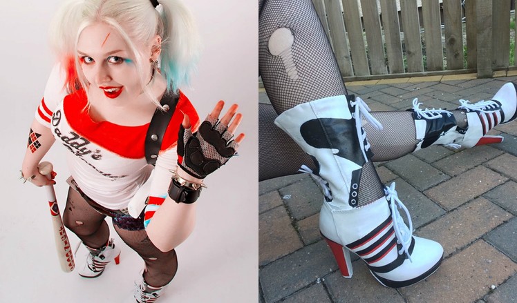 DIY Suicide Squad Harley Quinn Cosplay Boots