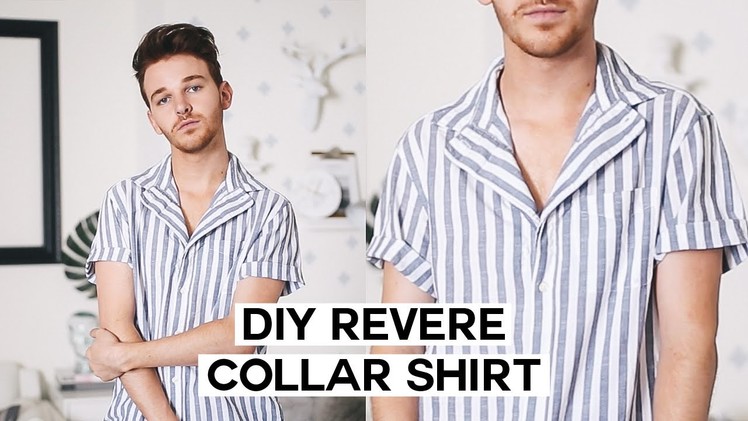 DIY Summer Button Down. Revere Collar Upcycle