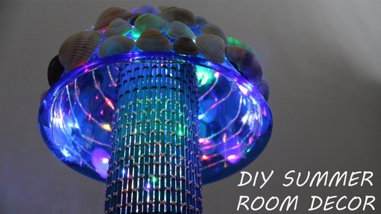 DIY Summer Room Decor. DIY: Easy to make a Seashell Lamp