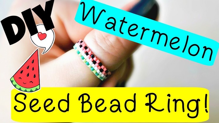DIY Watermelon Seed Bead Ring. Bead Weaving. ¦ The Corner of Craft