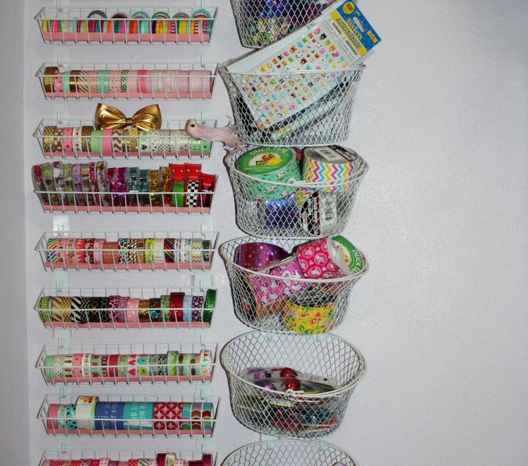 Dollar Tree Washi Tape, Duct Tape, Craft, basket station share!! Storage!