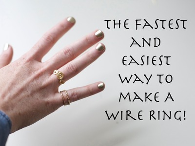 Easiest way to make a wire ring! || Dainty Swirls