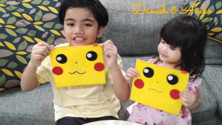 EASY PIKACHU Pencil Case Craft HOW TO | Back to School for Kids Easy Crafts | Kids Fun Play