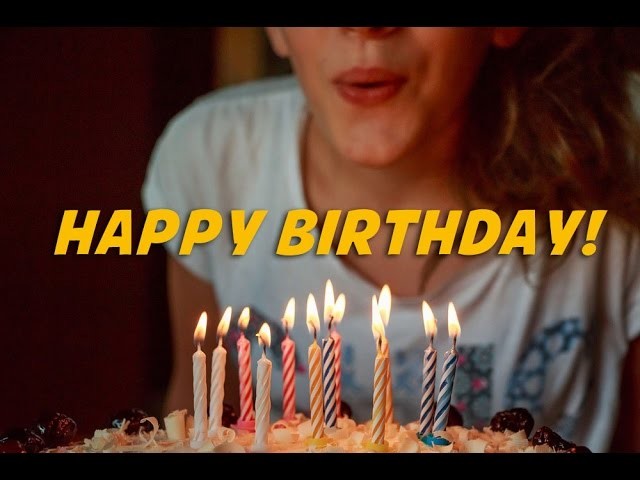 Happy Birthday to you (instrumental - lyrics video for karaoke)