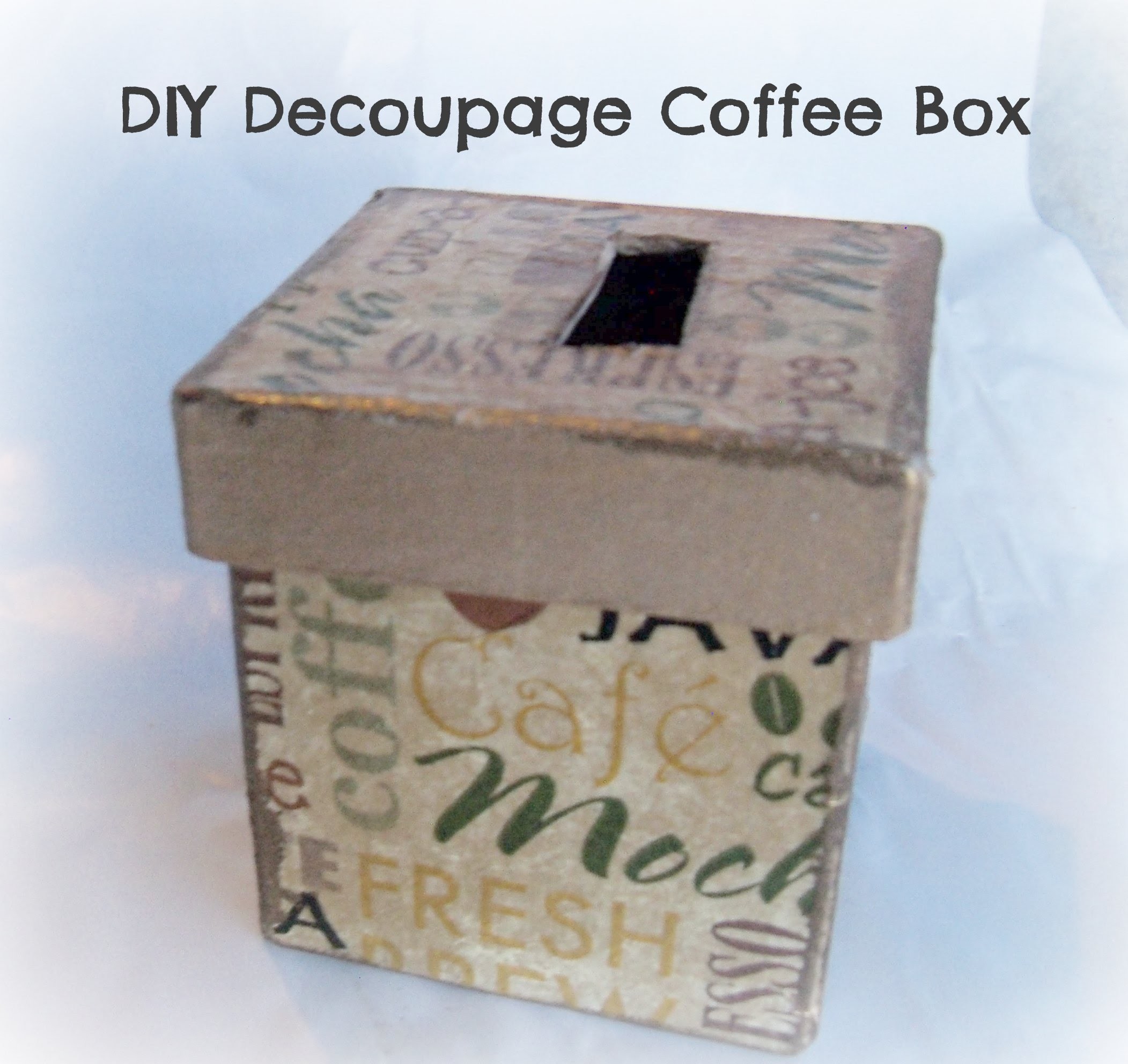 How to Decoupage Napkin on Paper Mache Craft Box