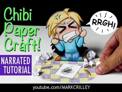 How to Draw a Frustrated Chibi: Paper Craft Tutorial