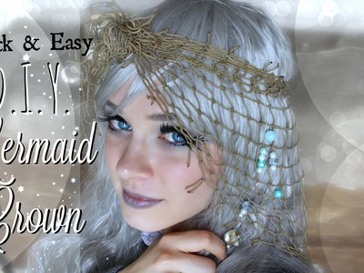 How to Make a Mermaid Crown out of Fishing Net.EASY. DIY #Boho Hair Accessory | The Magic Crafter
