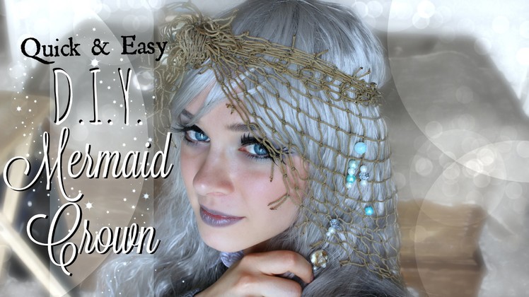 How to Make a Mermaid Crown out of Fishing Net.EASY. DIY #Boho Hair Accessory | The Magic Crafter