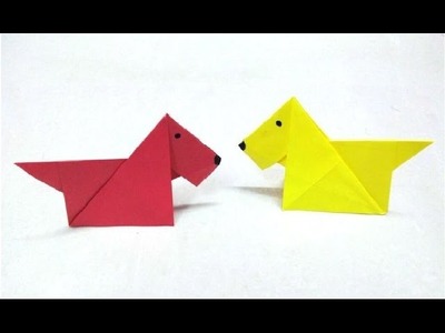 How to make an origami paper dog - 2 | Origami. Paper Folding Craft, Videos & Tutorials.