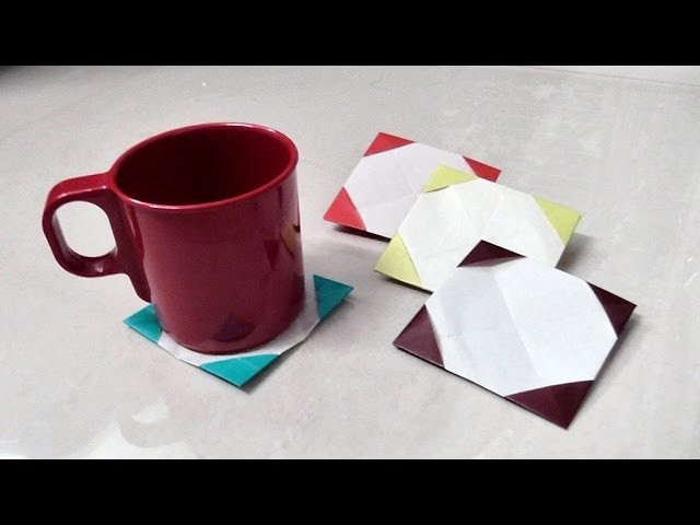 How to make an origami paper coaster | Origami. Paper Folding Craft, Videos & Tutorials.