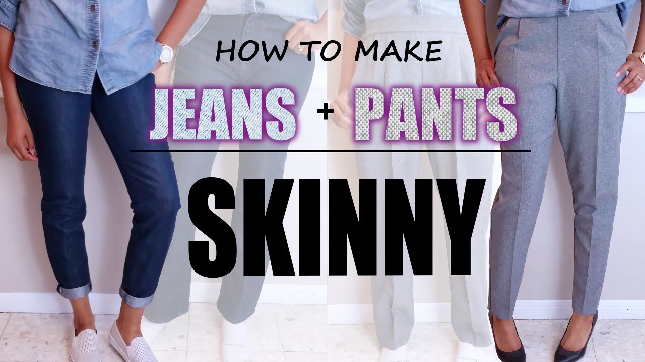 HOW TO MAKE JEANS & PANTS SKINNY, DIY Sewing, BlueprintDIY