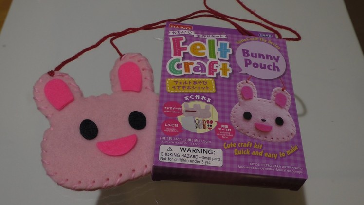 Japanese craft kits: Daiso Felt Craft: Bunny Pouch