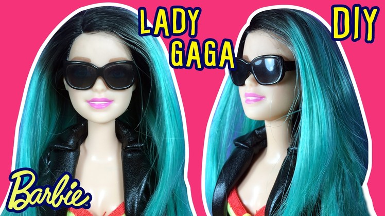Lady Gaga Hair Tutorial for Barbie Doll - Barbie Green Hair - DIY - Making Kids Toys